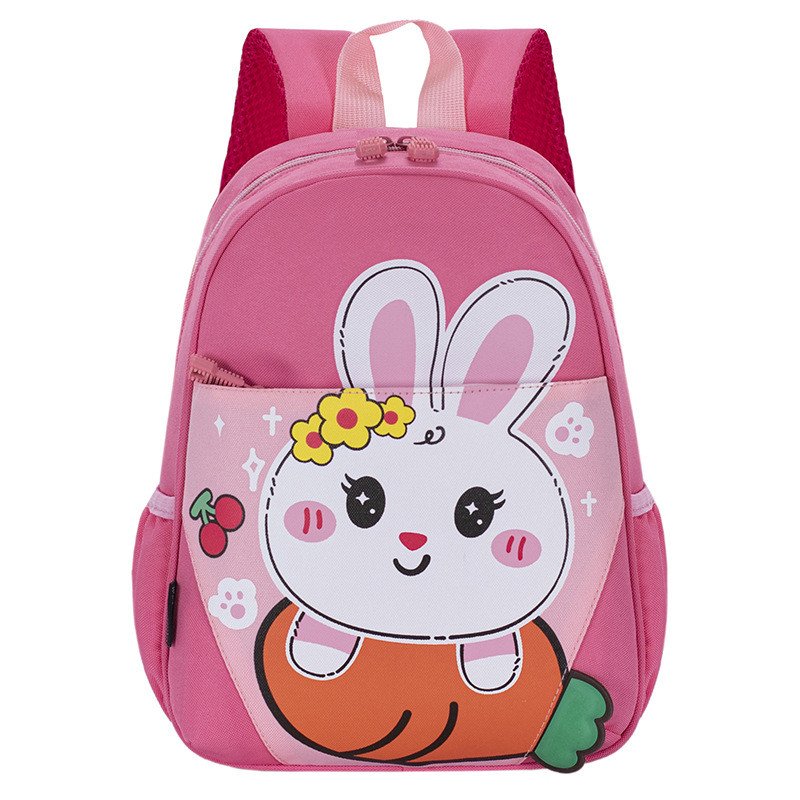 kids school  bag ( Rabbit  lite pink )