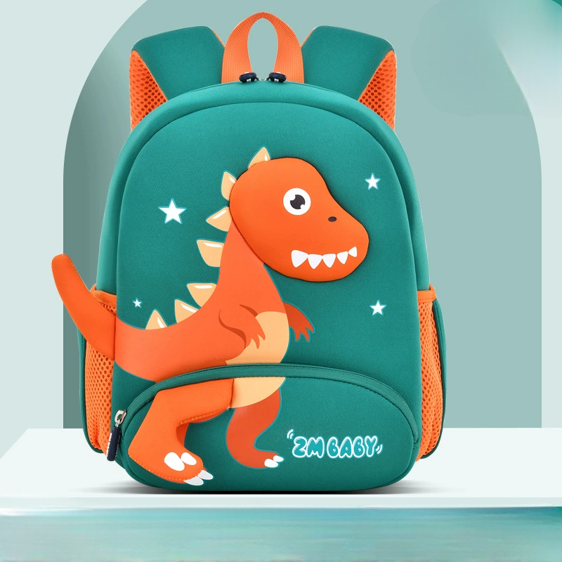 Dino kids school bag (Lime green)
