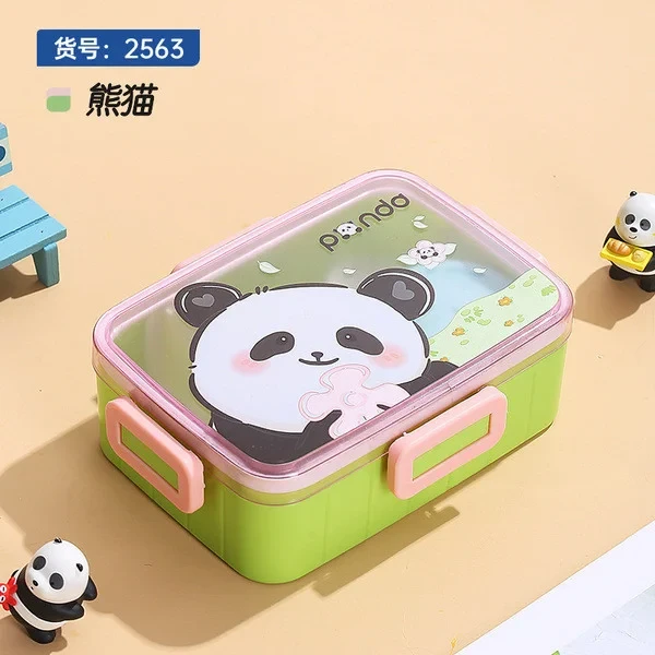 Kids Tiffin Box Panda ( Lime green )